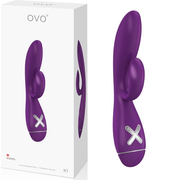 德國OVO K1矽膠5V靜音雙叉震棒-紫